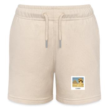 Pyramides de Gizeh - Short de jogging enfant bio Stanley/Stella - écru doux - Devant