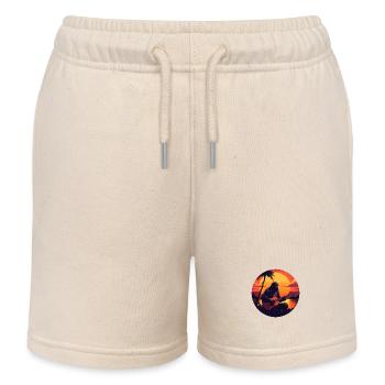 Gorilla Guitarist in Sunset: Acoustic Vibes Design - Kids Organic Sweat Shorts by Stanley/Stella - soft Ecru - Front