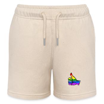 Regenbogenfarbe Flagge Hand alles klar Symbol used - Kinder Organic Joggingshorts Mini Bolter von Stanley/Stella - Natur - Vorne
