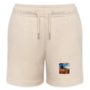 The origin of the caravans lies in the ancient Orient - Kids Organic Sweat Shorts by Stanley/Stella - soft Ecru - Front