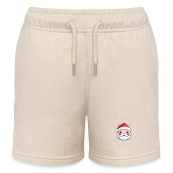 Weihnachtsmann-Kopf - Kinder Organic Joggingshorts Mini Bolter von Stanley/Stella - Natur - Vorne