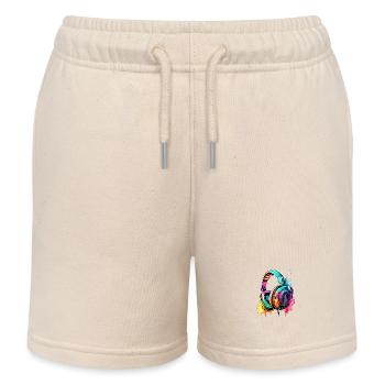 Kopfhörer Sänger Musiker Gamer Musik hören Gesang - Kinder Organic Joggingshorts Mini Bolter von Stanley/Stella - Natur - Vorne