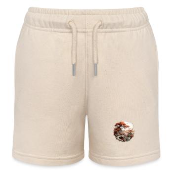 Japanese Pictorial Art - Kids Organic Sweat Shorts by Stanley/Stella - soft Ecru - Front
