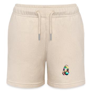 Kopfhörer Gesang Musik hören Musiker Gamer Sänger - Kinder Organic Joggingshorts Mini Bolter von Stanley/Stella - Natur - Vorne