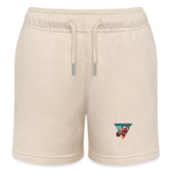 Vintage Traktor - Geschenkidee - Kinder Organic Joggingshorts Mini Bolter von Stanley/Stella - Natur - Vorne