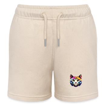 Chaton, Chat, Animal de compagnie, Chat domestique, Propriétaire de chat - Short de jogging enfant bio Stanley/Stella - écru doux - Devant