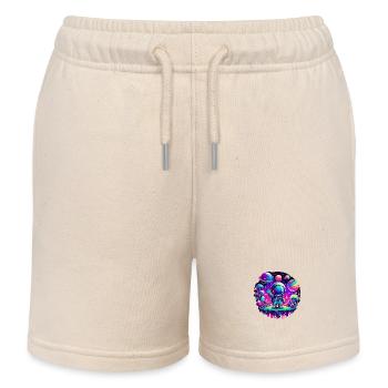 Little Astronaut Pink - Kids Organic Sweat Shorts by Stanley/Stella - soft Ecru - Front