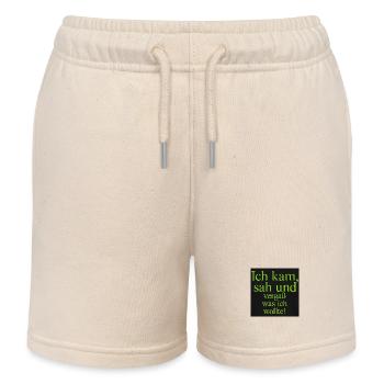 Ich kam, sah und vergaß was ich wollte. - Kinder Organic Joggingshorts Mini Bolter von Stanley/Stella - Natur - Vorne