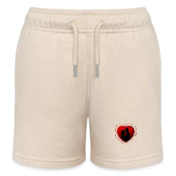 Saint Valentin - Short de jogging enfant bio Stanley/Stella - écru doux - Devant