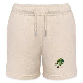 Crazy Veggies: Broccoli Calisthenics Pro Thumbs Up - Kinder Organic Joggingshorts Mini Bolter von Stanley/Stella - Natur - Vorne