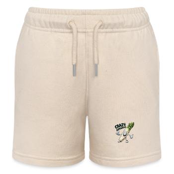 Légumes fous : Asperges Bodybuilder Pro Pouces en l’air - Short de jogging enfant bio Stanley/Stella - écru doux - Devant