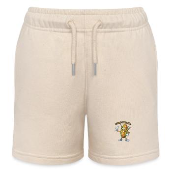 Légumes fous : épis de maïs pouces en l’air - Short de jogging enfant bio Stanley/Stella - écru doux - Devant