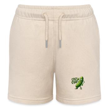 Légumes fous : Cuke épineux pouces en l’air - Short de jogging enfant bio Stanley/Stella - écru doux - Devant