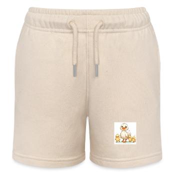 Niedliche Entenfamilie - Kinder Organic Joggingshorts Mini Bolter von Stanley/Stella - Natur - Vorne