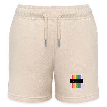 L’amour de toutes les couleurs ! LGBTQ+ - Short de jogging enfant bio Stanley/Stella - écru doux - Devant