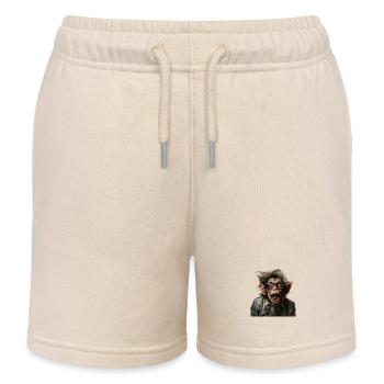 crazy professor monkey - Kinder Organic Joggingshorts Mini Bolter von Stanley/Stella - Natur - Vorne