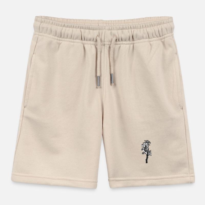 Silhouette eines Koalas, der sich an einen Baum Kinder Organic Joggingshorts Mini Bolter von Stanley/Stella
