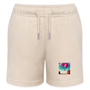 Luftballon Geschenkidee - Kinder Organic Joggingshorts Mini Bolter von Stanley/Stella - Natur - Vorne