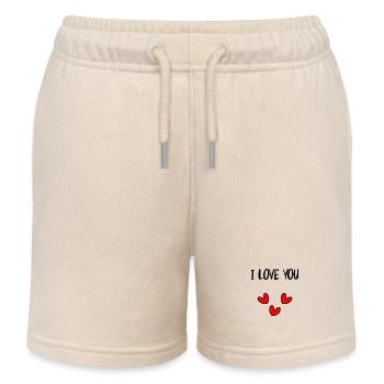 PAAR. ICH HABE GERADE GEHEIRATET. Junggesellinnenabschied. VALENTINSTAG. MARIES - Kinder Organic Joggingshorts Mini Bolter von Stanley/Stella - Natur - Vorne