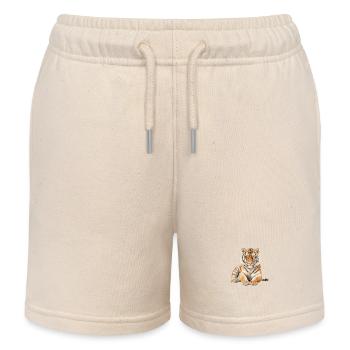 Tiger Spirit - Kids Organic Sweat Shorts by Stanley/Stella - soft Ecru - Front