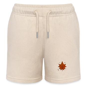 Maple Leaf Autumn - Kids Organic Sweat Shorts by Stanley/Stella - soft Ecru - Front