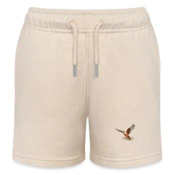 Sky Soarer Turmfalke - Kinder Organic Joggingshorts Mini Bolter von Stanley/Stella - Natur - Vorne