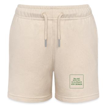 witzige sprüche - denken vs. sixpack - Kinder Organic Joggingshorts Mini Bolter von Stanley/Stella - Natur - Vorne
