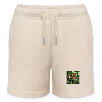 Tigre - Short de jogging enfant bio Stanley/Stella - écru doux - Devant