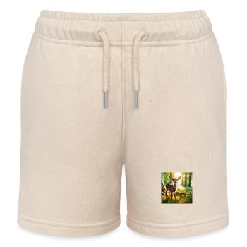 fawn 1 - Kids Organic Sweat Shorts by Stanley/Stella - soft Ecru - Front