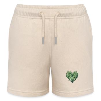 Monstera Heart Leaf Plants Variegata Love Plant - Short de jogging enfant bio Stanley/Stella - écru doux - Devant