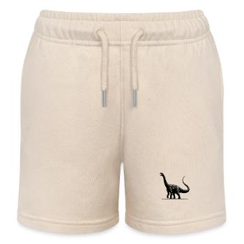 Riesiger Dino Diplodocus Sauropoden Dinosaurier - Kinder Organic Joggingshorts Mini Bolter von Stanley/Stella - Natur - Vorne