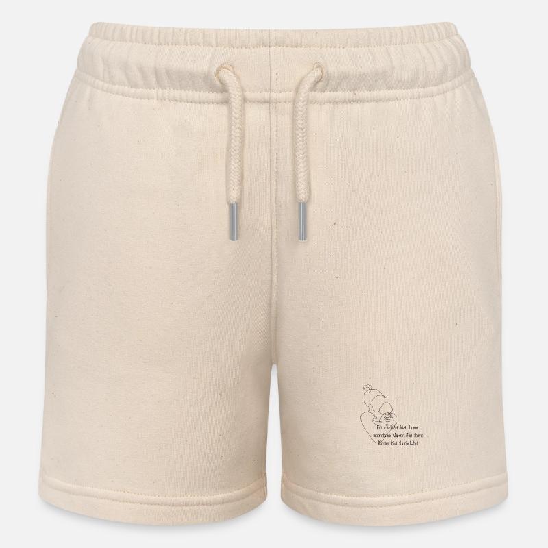 Maman, maman, maman - Short de jogging enfant bio Stanley/Stella - écru doux