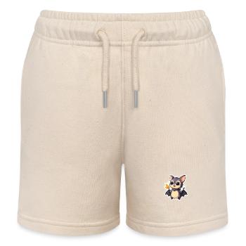 Bat Cute Illustration - Kids Organic Sweat Shorts by Stanley/Stella - soft Ecru - Front