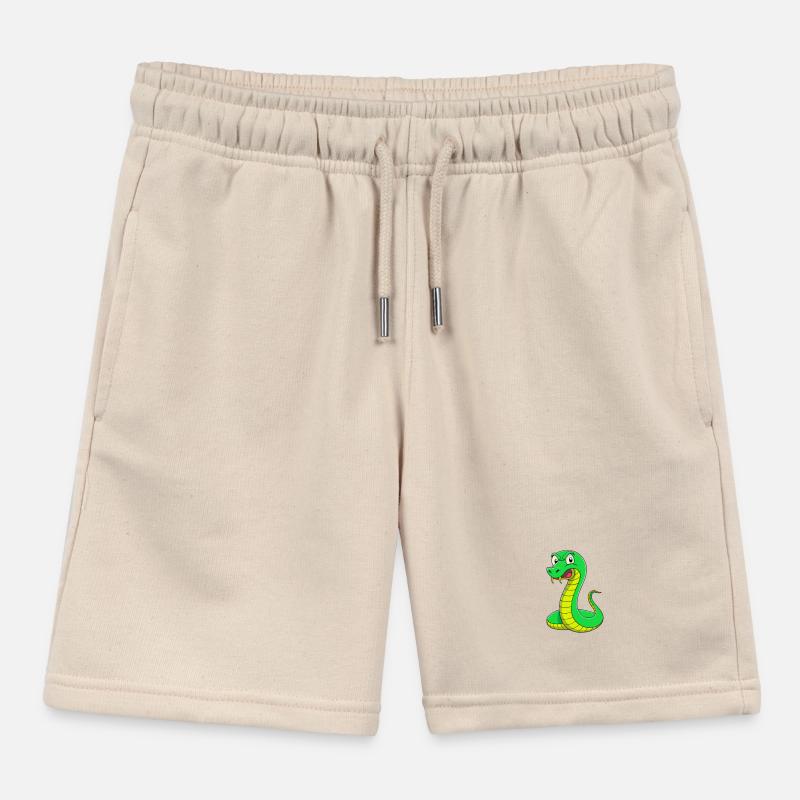Disgusted Serpent: A Snaky Expression Kids Organic Sweat Shorts by Stanley/Stella