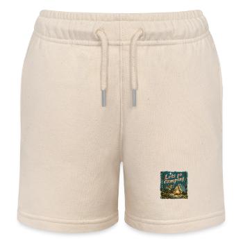 Lets Go Camping Wild Boar Adventure - Kids Organic Sweat Shorts by Stanley/Stella - soft Ecru - Front