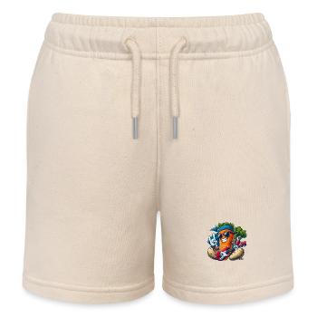 Rock 'n' Roll Rebell will Spass und Humor - Kinder Organic Joggingshorts Mini Bolter von Stanley/Stella - Natur - Vorne