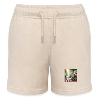 Bankwärmer - Fußball - Kinder Organic Joggingshorts Mini Bolter von Stanley/Stella - Natur - Vorne