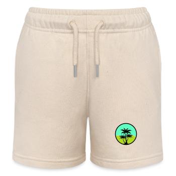 Palm trees - Kids Organic Sweat Shorts by Stanley/Stella - soft Ecru - Front