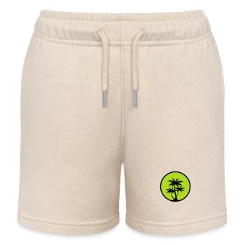 Palm trees - Kids Organic Sweat Shorts by Stanley/Stella - soft Ecru - Front
