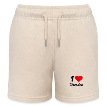 I Love Dresden - Kinder Organic Joggingshorts Mini Bolter von Stanley/Stella - Natur - Vorne