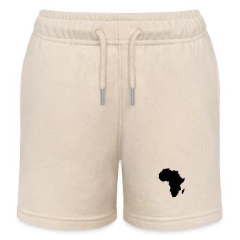 Kontinent Afrika Silhouette - Kinder Organic Joggingshorts Mini Bolter von Stanley/Stella - Natur - Vorne