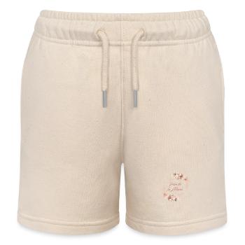 Team der Blumenbraut - Junggesellinnenabschied Geschenkidee - Kinder Organic Joggingshorts Mini Bolter von Stanley/Stella - Natur - Vorne