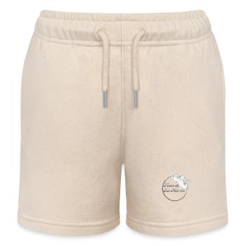Team der weißen Blumenbraut - Junggesellinnenabschied Geschenkidee - Kinder Organic Joggingshorts Mini Bolter von Stanley/Stella - Natur - Vorne