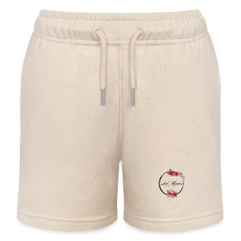 Die rote Blumenbraut - Braut Geschenkidee - Kinder Organic Joggingshorts Mini Bolter von Stanley/Stella - Natur - Vorne