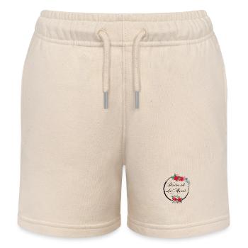 Rotes Blumenbraut-Team - Junggesellinnenabschied Geschenkidee - Kinder Organic Joggingshorts Mini Bolter von Stanley/Stella - Natur - Vorne