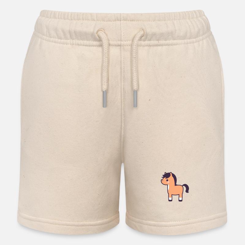 Cheval - Short de jogging enfant bio Stanley/Stella - écru doux