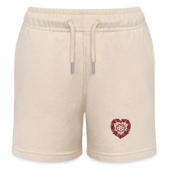 Pizza Lover - Kids Organic Sweat Shorts by Stanley/Stella - soft Ecru - Front