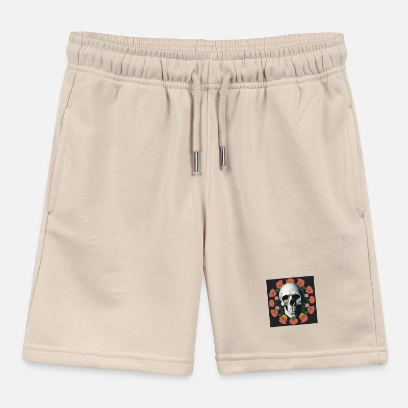 Flower-Skull Kinder Organic Joggingshorts Mini Bolter von Stanley/Stella