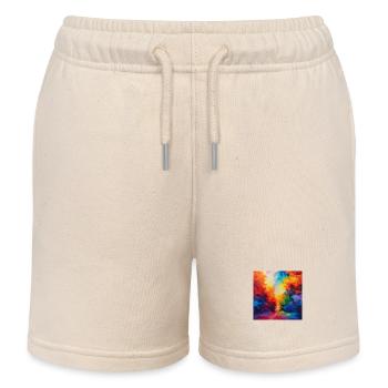 Farbenfrohe Mitta - Kinder Organic Joggingshorts Mini Bolter von Stanley/Stella - Natur - Vorne