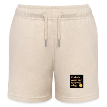 Kacke ist wenn der Furz was wiegt - Kinder Organic Joggingshorts Mini Bolter von Stanley/Stella - Natur - Vorne